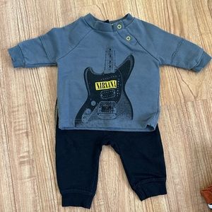 Nirvana Baby Sweatshirt and Joggers | Size 0-3 months